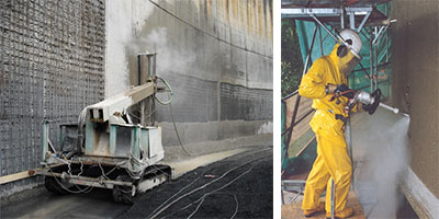 concrete removal with high pressure pump