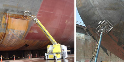 ship paint removal water blasting